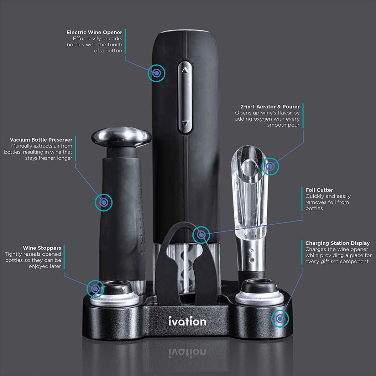 Executive Wine Opener & Stopper Collector's Set