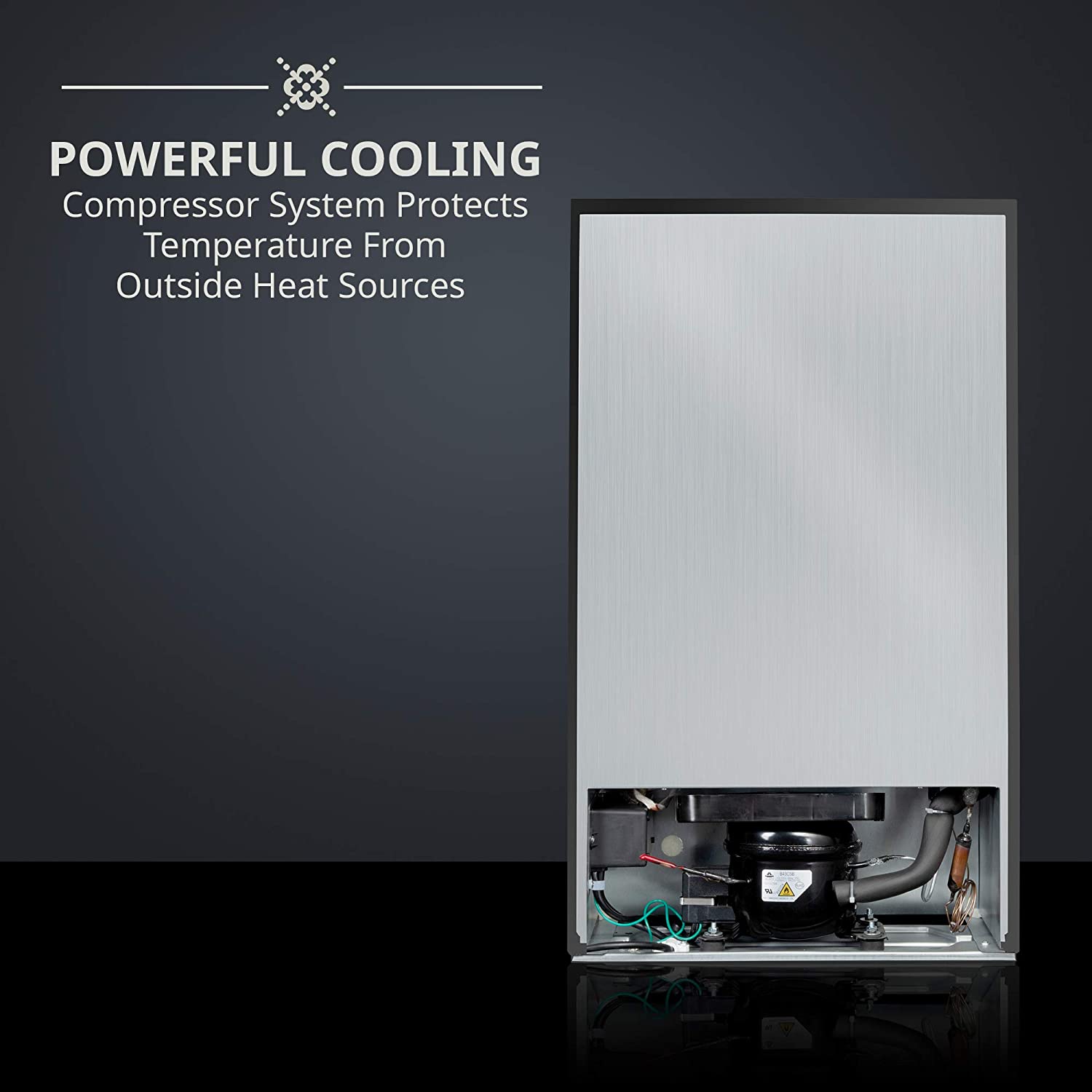 33 Bottle Dual Zone Wine Cooler Refrigerator Stainless Steel Ivation