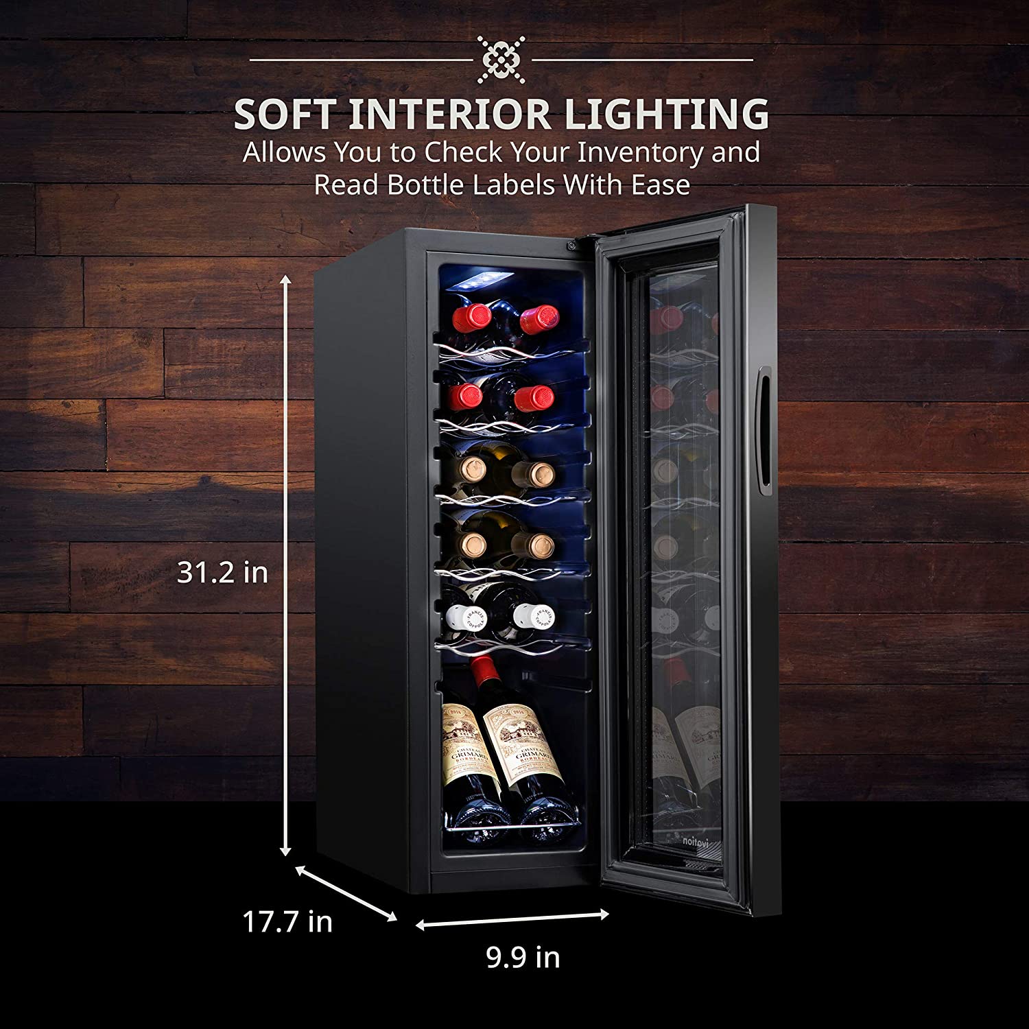 12 Bottle Compressor Wine Cooler Refrigerator Ivation Wine Coolers